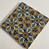 MyTindy Marrakech Ceramic tiles Hand painted backsplash tiles 4"x4" 100% Handmade for Bathroom Remodeling and kitchen Projects works wall and ground, view 6