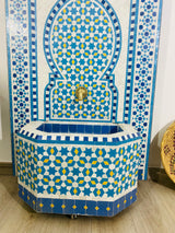 MyTindy Marrakech Mosaic water feature - Zellige Mosaic water Fountain - Mosaic Fountain 100% handcrafted for indoor/outdoor - mid century modern, view 4