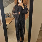 MyTindy MARY Black Silk Kimono, view 3