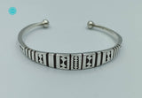 MyTindy Men and Women Charm, Bangle Bracelet 925 Silver Open , 2-Ball Cuff Bracelet, Handmade in Morocco, view 2