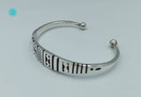 MyTindy Men and Women Charm, Bangle Bracelet 925 Silver Open , 2-Ball Cuff Bracelet, Handmade in Morocco, view 3