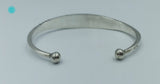 MyTindy Men and Women Charm, Bangle Bracelet 925 Silver Open , 2-Ball Cuff Bracelet, Handmade in Morocco, view 4