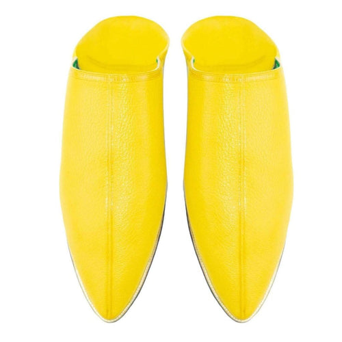 MyTindy Men Leather Moroccan Slipper in Ziwani Yellow