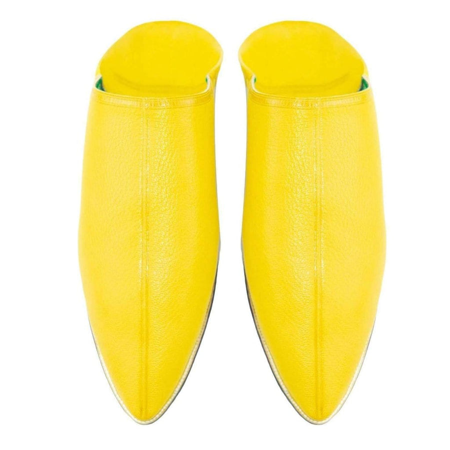 MyTindy Men Leather Moroccan Slipper in Ziwani Yellow