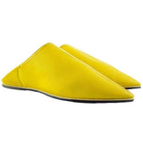 MyTindy Men Leather Moroccan Slipper in Ziwani Yellow, view 3