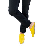 MyTindy Men Leather Moroccan Slipper in Ziwani Yellow, view 5