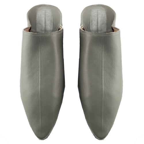 MyTindy Men Moroccan Slipper in Grey Leather