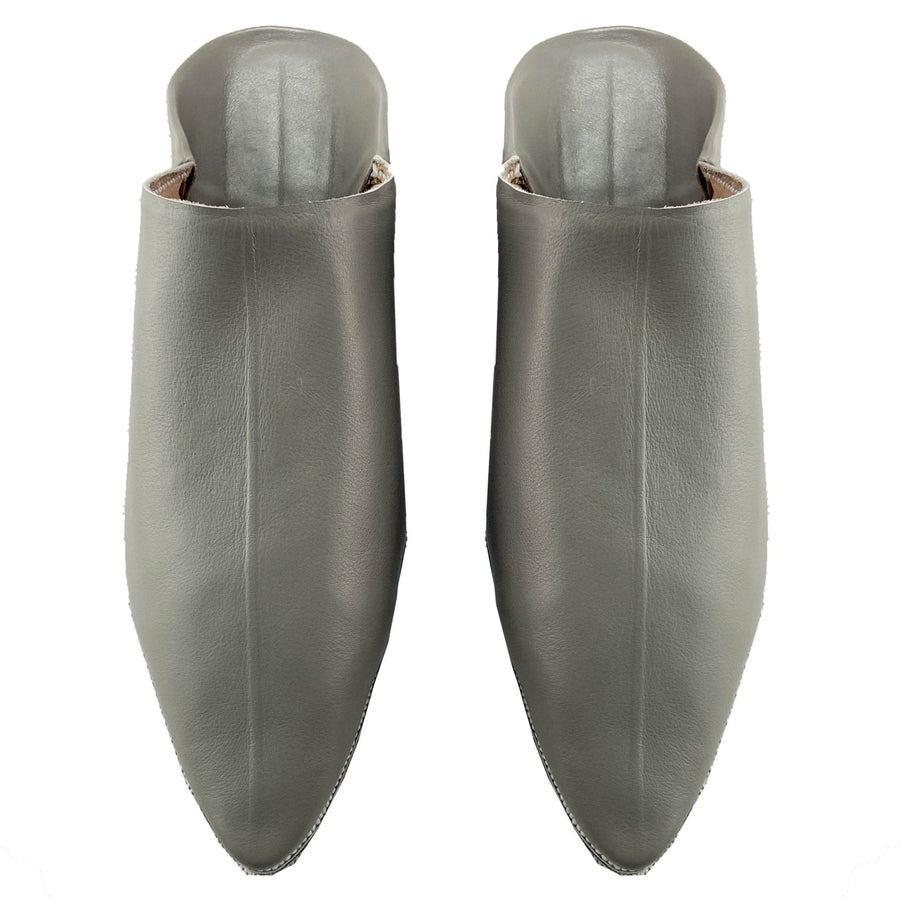 MyTindy Men Moroccan Slipper in Grey Leather