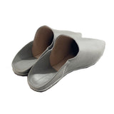 MyTindy Men Moroccan Slipper in Grey Leather, view 2