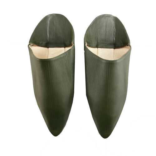 MyTindy Men Moroccan Slipper in Khaki Leather