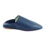 MyTindy Men Moroccan Slipper in Navy Blue Leather, view 4