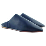 MyTindy Men Moroccan Slipper in Navy Blue Leather, view 5