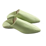 MyTindy Men Moroccan Slipper in Pistachio Green Leather, view 2