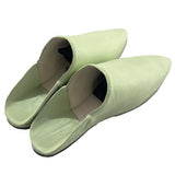 MyTindy Men Moroccan Slipper in Pistachio Green Leather, view 3