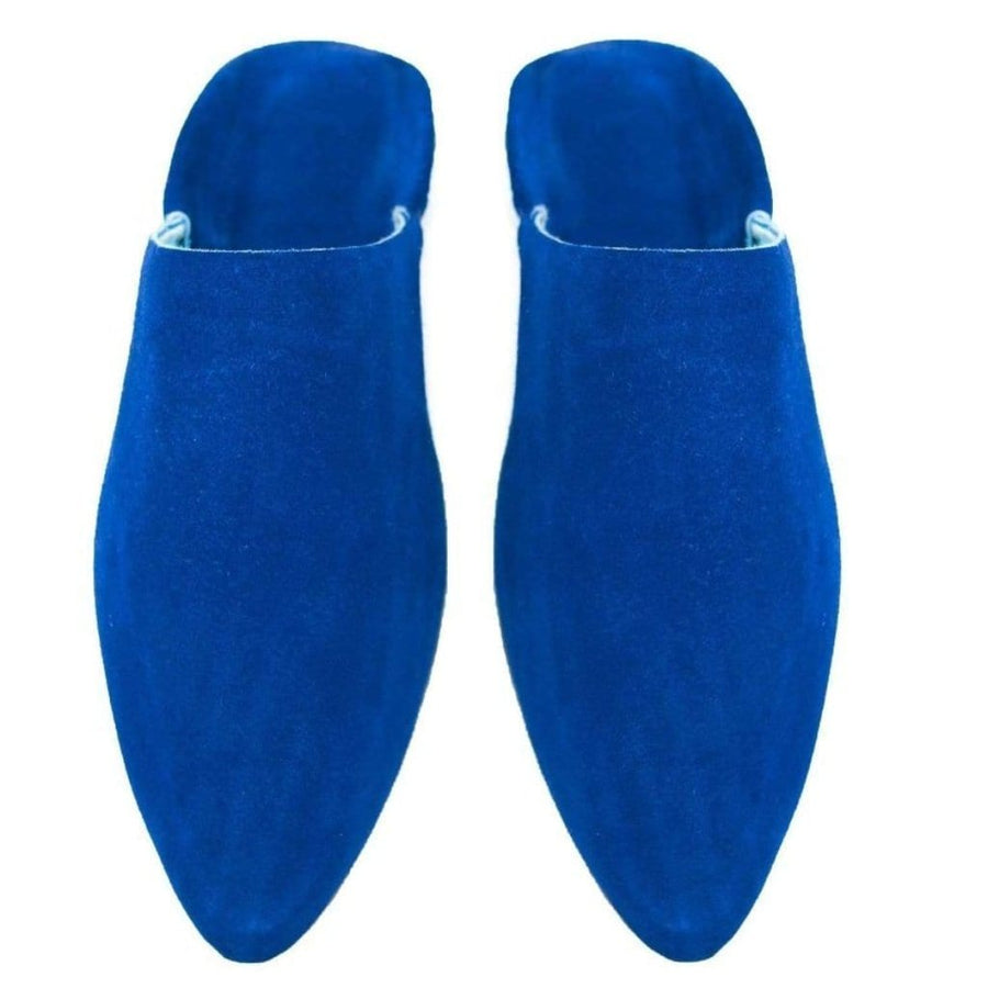 MyTindy Men Moroccan Slipper in Suede Majorelle Blue