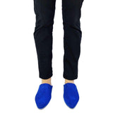 MyTindy Men Moroccan Slipper in Suede Majorelle Blue, view 2