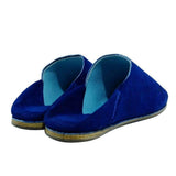 MyTindy Men Moroccan Slipper in Suede Majorelle Blue, view 3