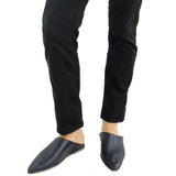 MyTindy Men's Moroccan Slipper in Black Leather, view 2