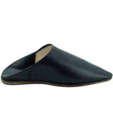 MyTindy Men's Moroccan Slipper in Black Leather, view 4