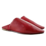 MyTindy Men's Moroccan Slipper in Red Leather, view 4