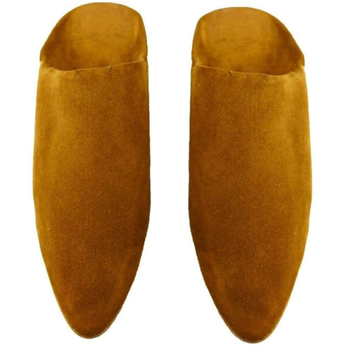 MyTindy Men's Moroccan Slipper in Suede Camel