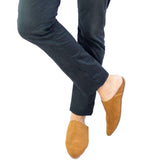 MyTindy Men's Moroccan Slipper in Suede Camel, view 2