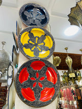 MyTindy Metal and Clay Moroccan Bowl Plate, view 2