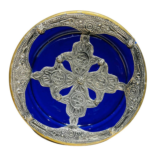 MyTindy Metal and Clay Moroccan Bowl Plate