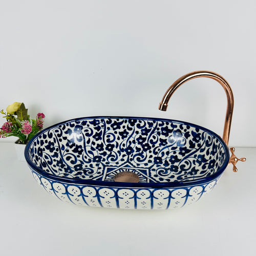 MyTindy ZOT - Oval - Moroccan Ceramic Sink