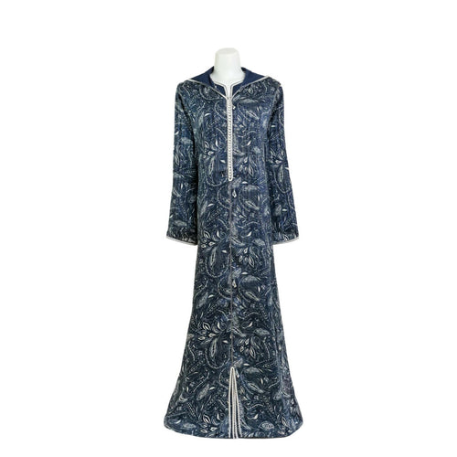 MyTindy Midnight Blue Moroccan Jellaba for Women