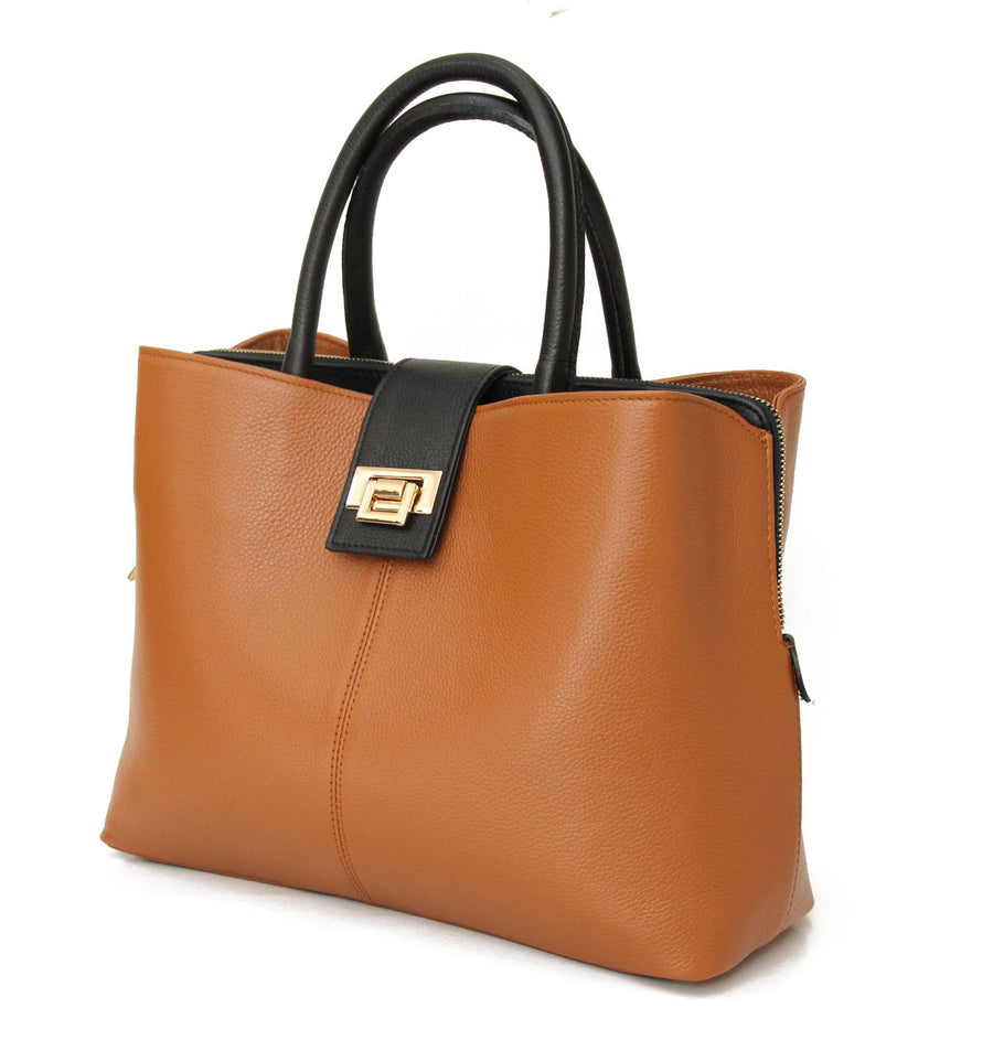 MyTindy Mifalda-sac cabas cuir véritable