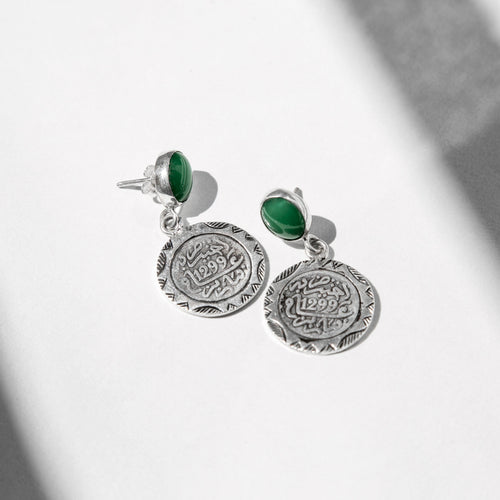 MyTindy Mint Tea Coins Earrings