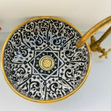 MyTindy TAZ - Deep Gold - Moroccan Ceramic Sink, view 2
