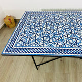 MyTindy Modern table for indoor and outdoor - 100% handmade mosaic tiles - Custom pattern and colors - Built with mid-century modern Flair., view 2
