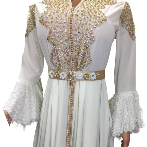 MyTindy Modern White Kaftan