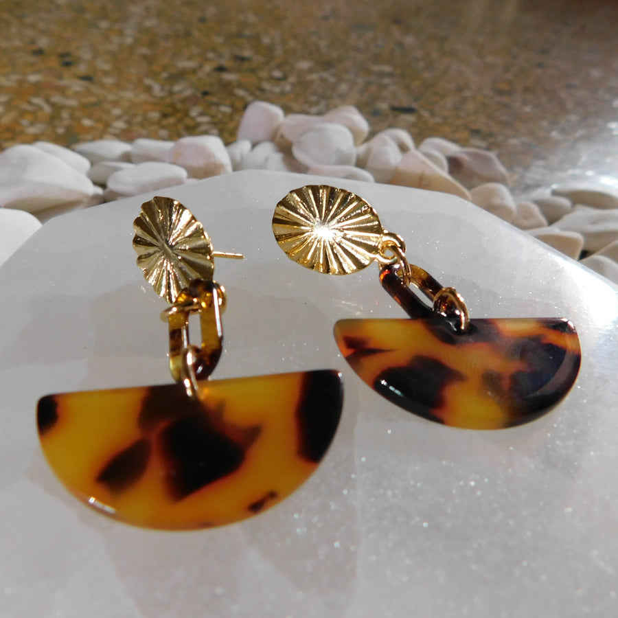 MyTindy Moon flower earrings