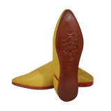 MyTindy Sunflower-Yellow Moroccan slippers for Women, view 3