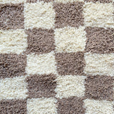MyTindy Moroccan Azilal Checker White and Beige Rug, view 4