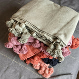 MyTindy Moroccan bedspread - Plaid pompons, view 2