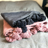 MyTindy Moroccan bedspread - Plaid pompons, view 3