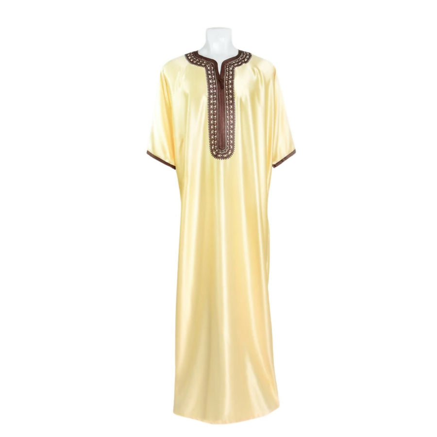 MyTindy Moroccan Beige Gandoura Jellaba for Men