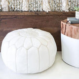 MyTindy Moroccan Berber Leather Ottoman, view 3