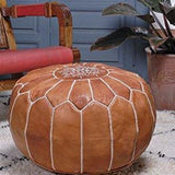 MyTindy Moroccan Berber Leather Ottoman, view 6