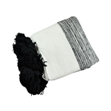 MyTindy Moroccan Black and White Pinstripe Blanket, view 3