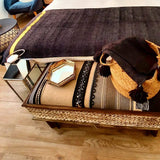 MyTindy Moroccan Black Plaid with Gold Sabra & Pompoms, view 3