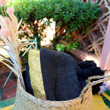MyTindy Moroccan Black Plaid with Gold Sabra & Pompoms, view 5