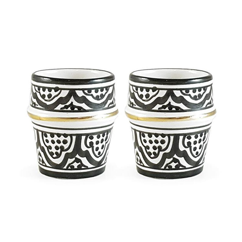 MyTindy Moroccan Black & White Beldi Mini Cup