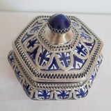 MyTindy Moroccan Ceramic Sugar Jar with Metal II, view 3