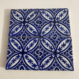 MyTindy Moroccan Ceramic tiles Hand painted floral tiles 4"x4" 100% Handmade for Bathroom Remodeling and kitchen Projects works wall and ground, view 3