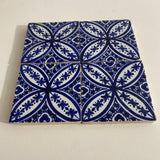 MyTindy Moroccan Ceramic tiles Hand painted floral tiles 4"x4" 100% Handmade for Bathroom Remodeling and kitchen Projects works wall and ground, view 4